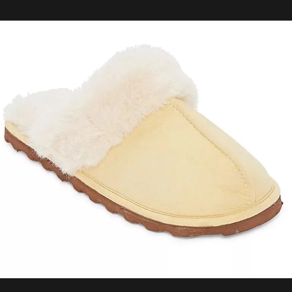 Super Soft Arizona Becca Faux Fur Yellow Slippers Size 5/6 (Small)